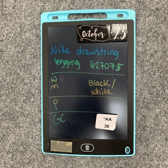 Nike Just Do It Legging Womens M Medium Black White Dri Fit Cropped Drawstring - Picture 11 of 12